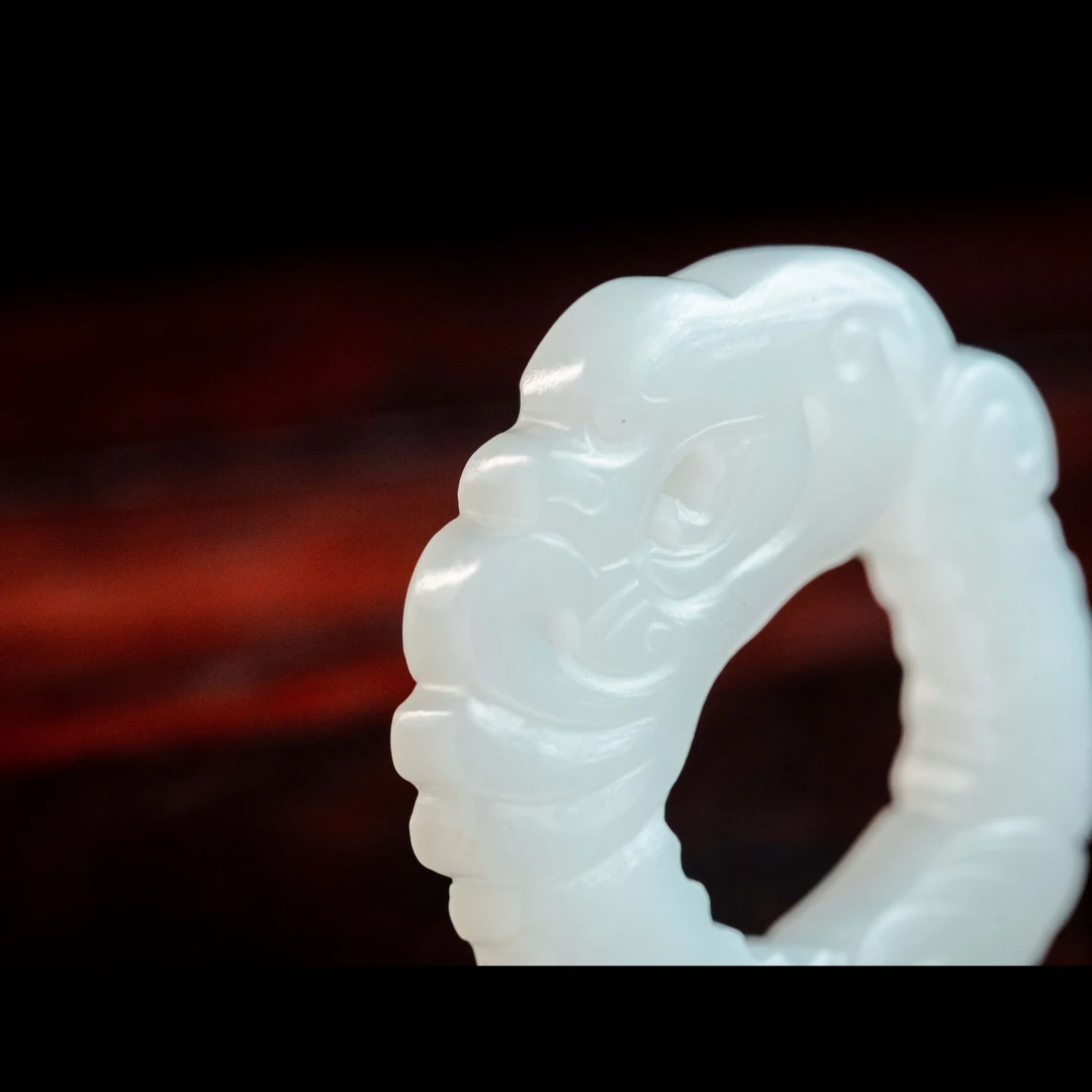 清代和田玉龙纹环-NX