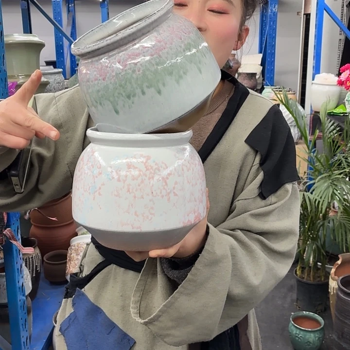 14×15 -粗陶花盆有孔-买买买