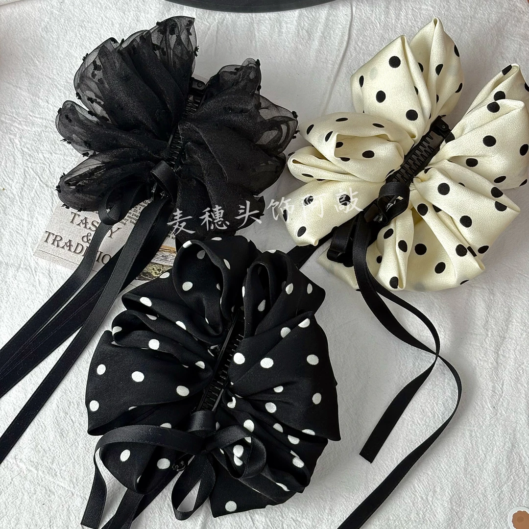 【阿敲】A1214~新款褶皱香蕉夹气质百搭发饰复古发夹-麦穗头饰