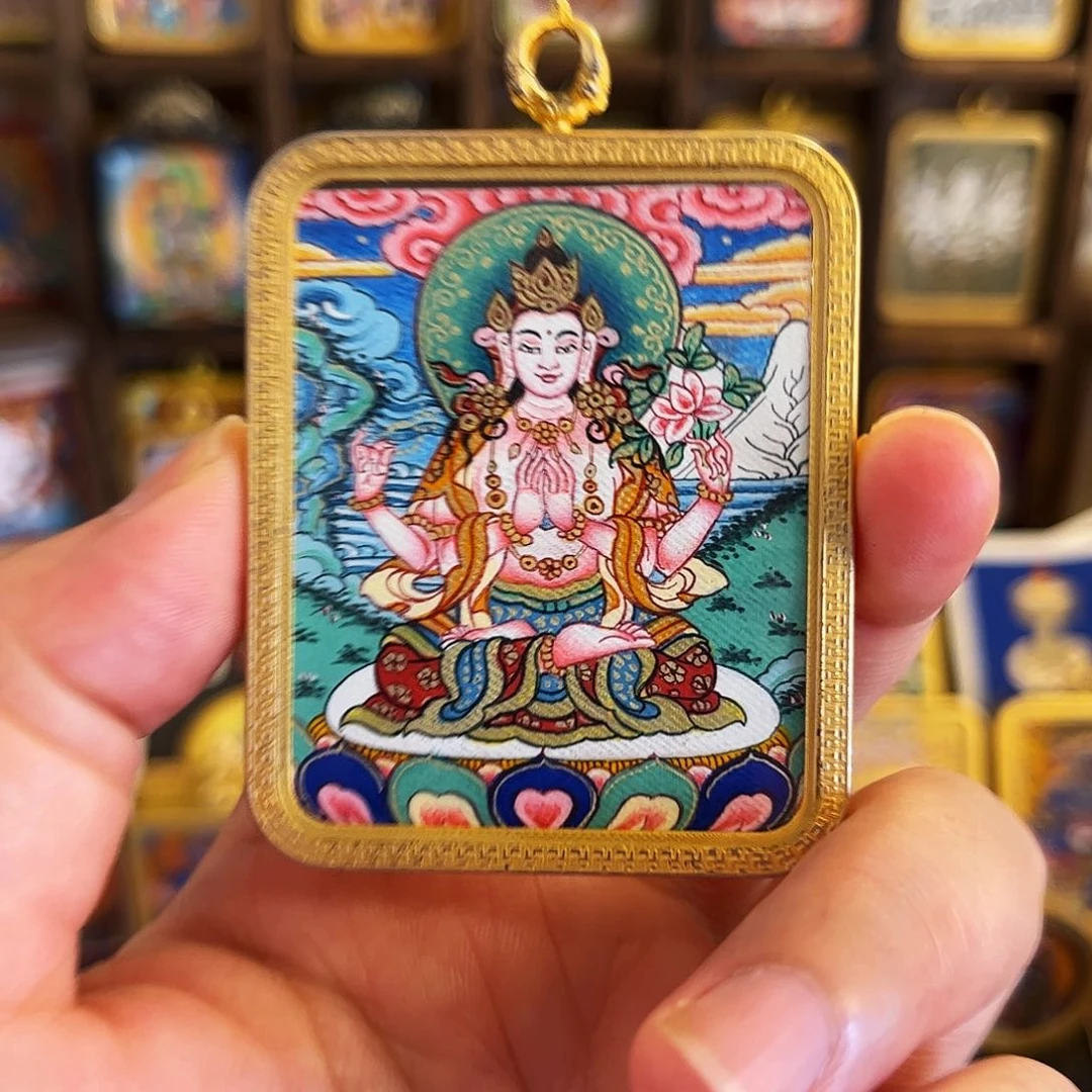 吊坠青海 手工绘制关关