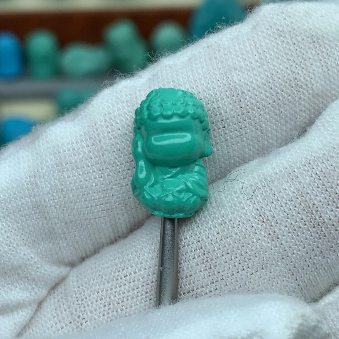 高瓷精品绿色不听佛