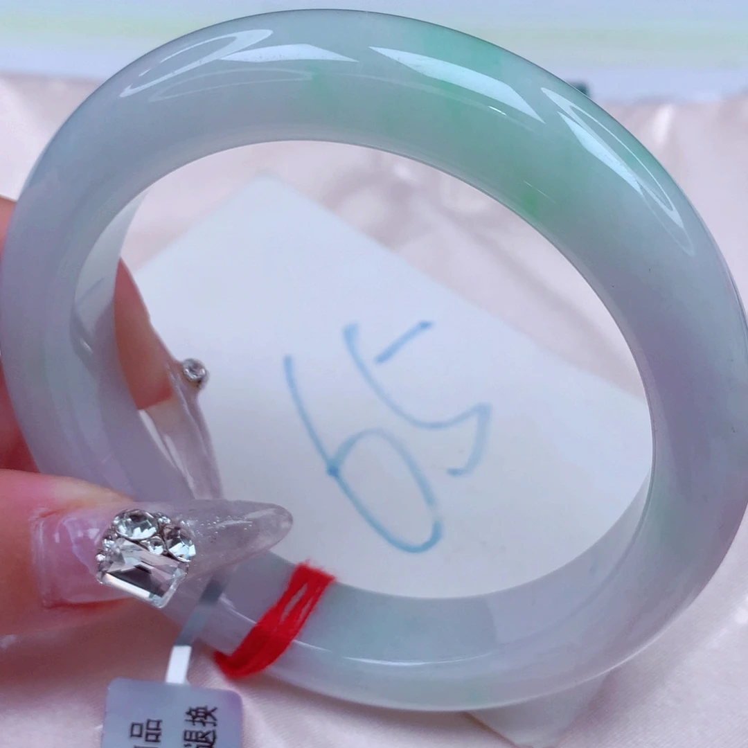 翡翠手镯未镶嵌天然缅甸翡翠A货手镯 60圈口