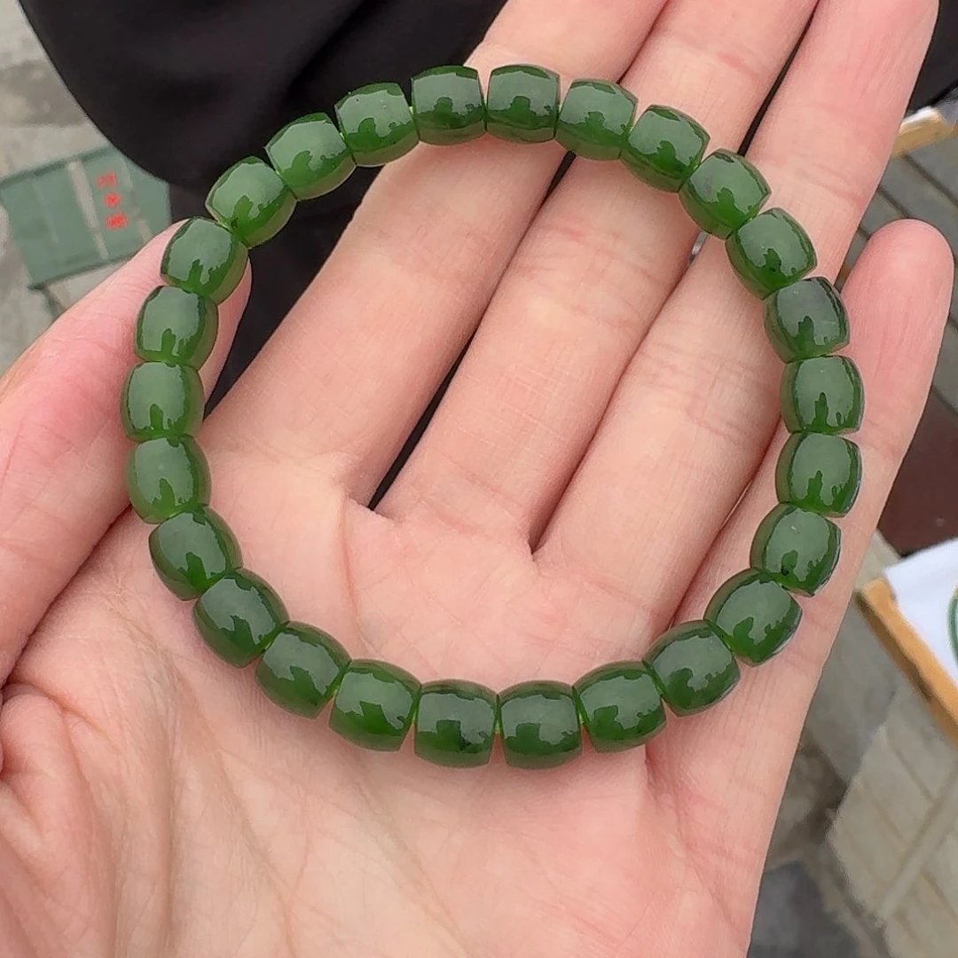 和田玉手串未镶嵌311武哥卡8左右有矿点