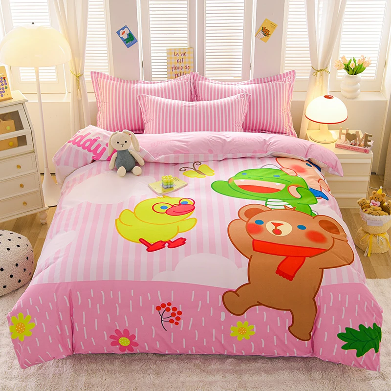 【朵妈专属】泰迪计划*倍暖绒超柔四件套泰迪公主GO