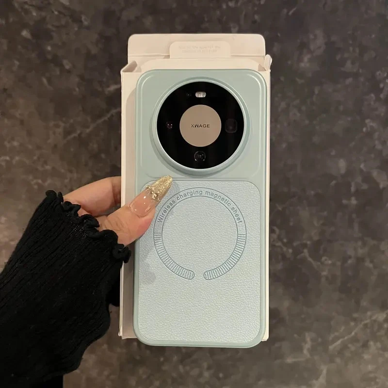 纯色荔枝纹素皮适用华为mate80promax手机壳mate80高档轻奢mate70