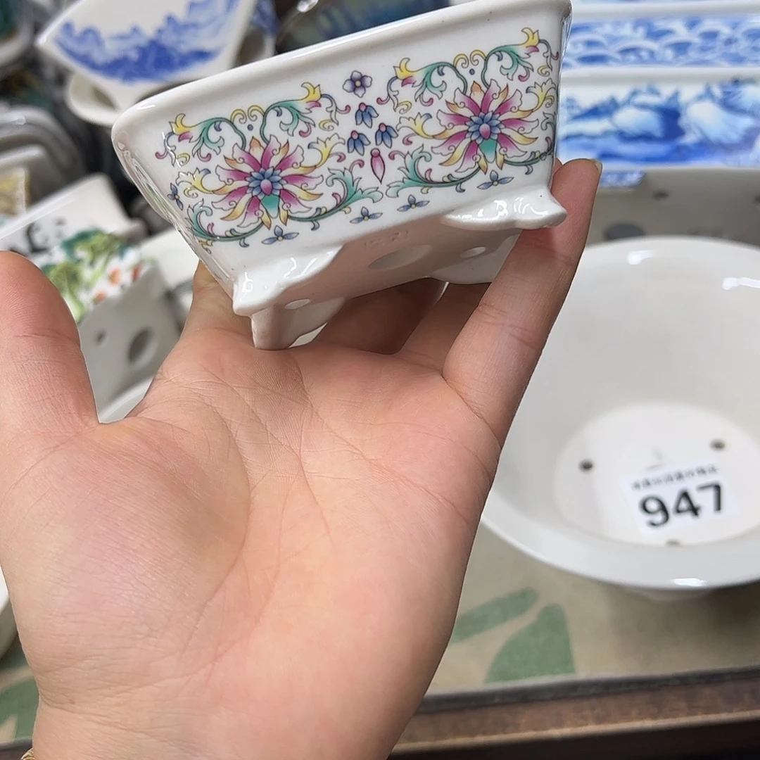 紫砂花盆037号瑕疵9/8/4cm