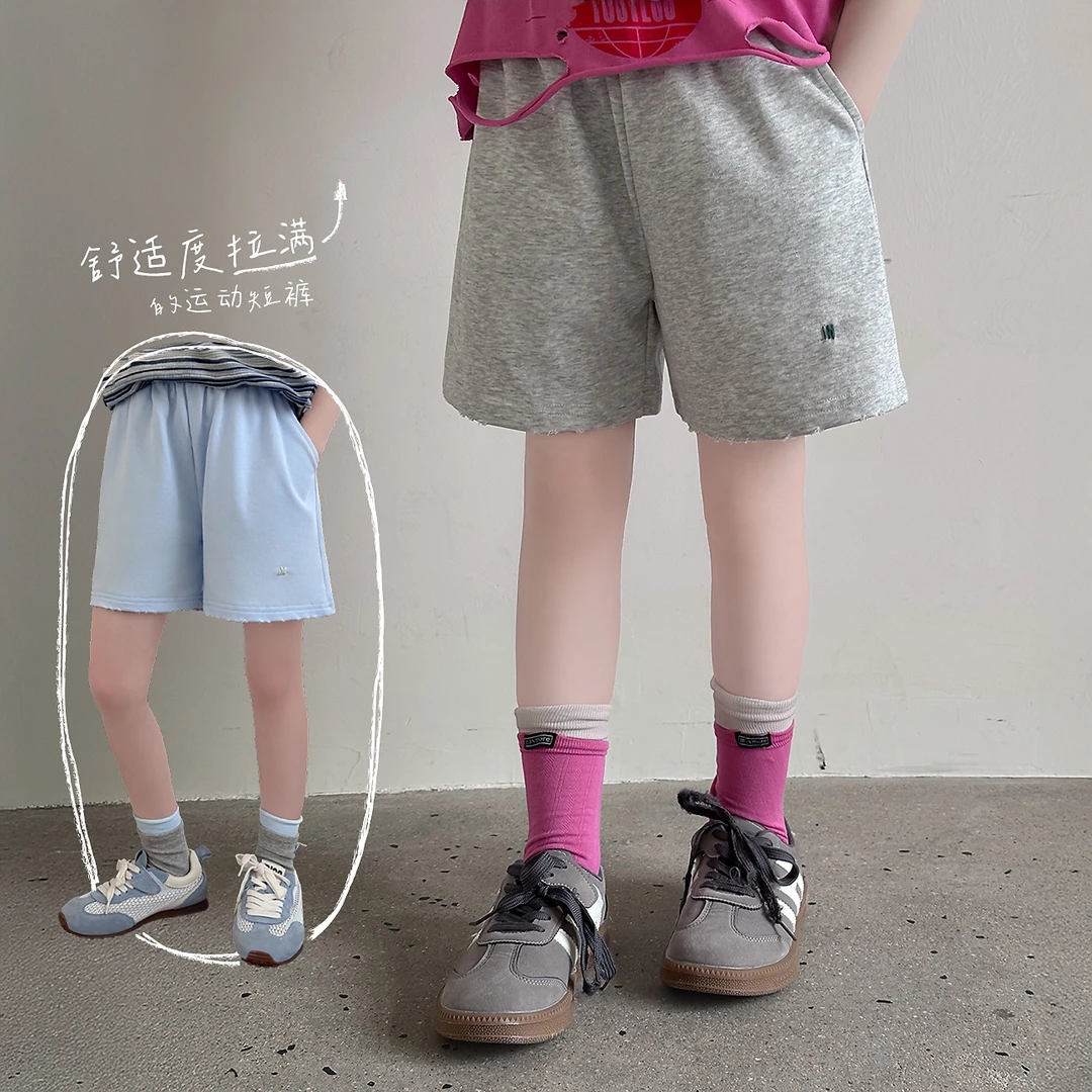 【全能选手】蓝小爸童装女童亲子运动短裤夏季百搭宽松休闲宝