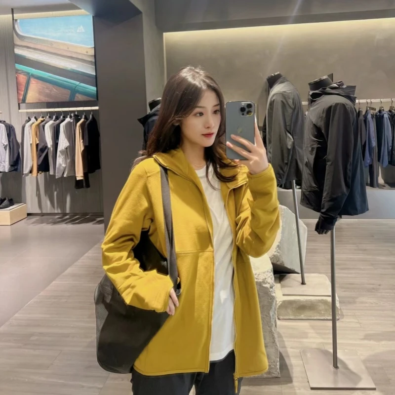 【轻柔有型】秋冬户外高克重弹力保暖抓绒男女款连帽外套C1082