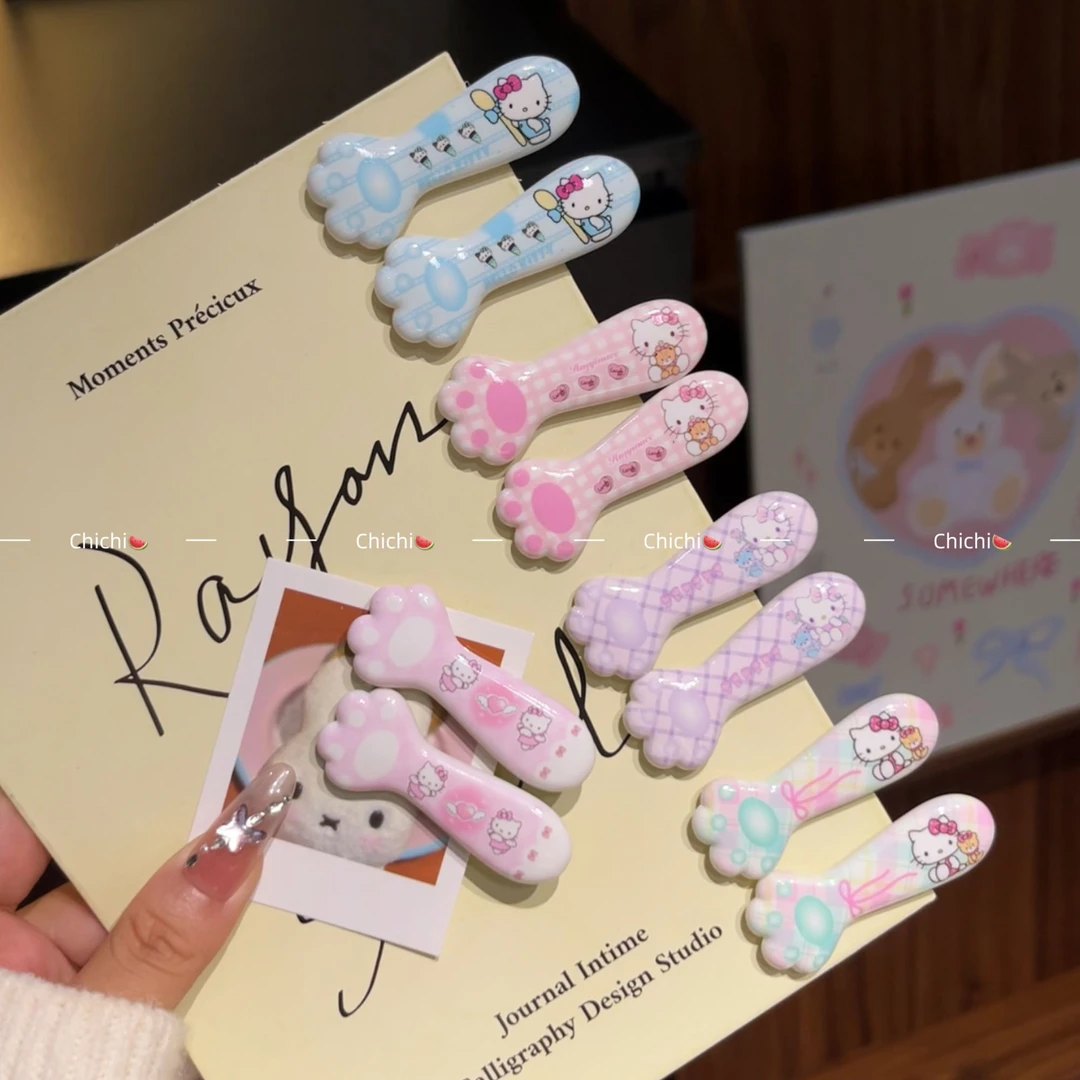 少女可爱猫爪kt发夹卡通甜妹侧边刘海夹ins风小清新软萌发卡甜美