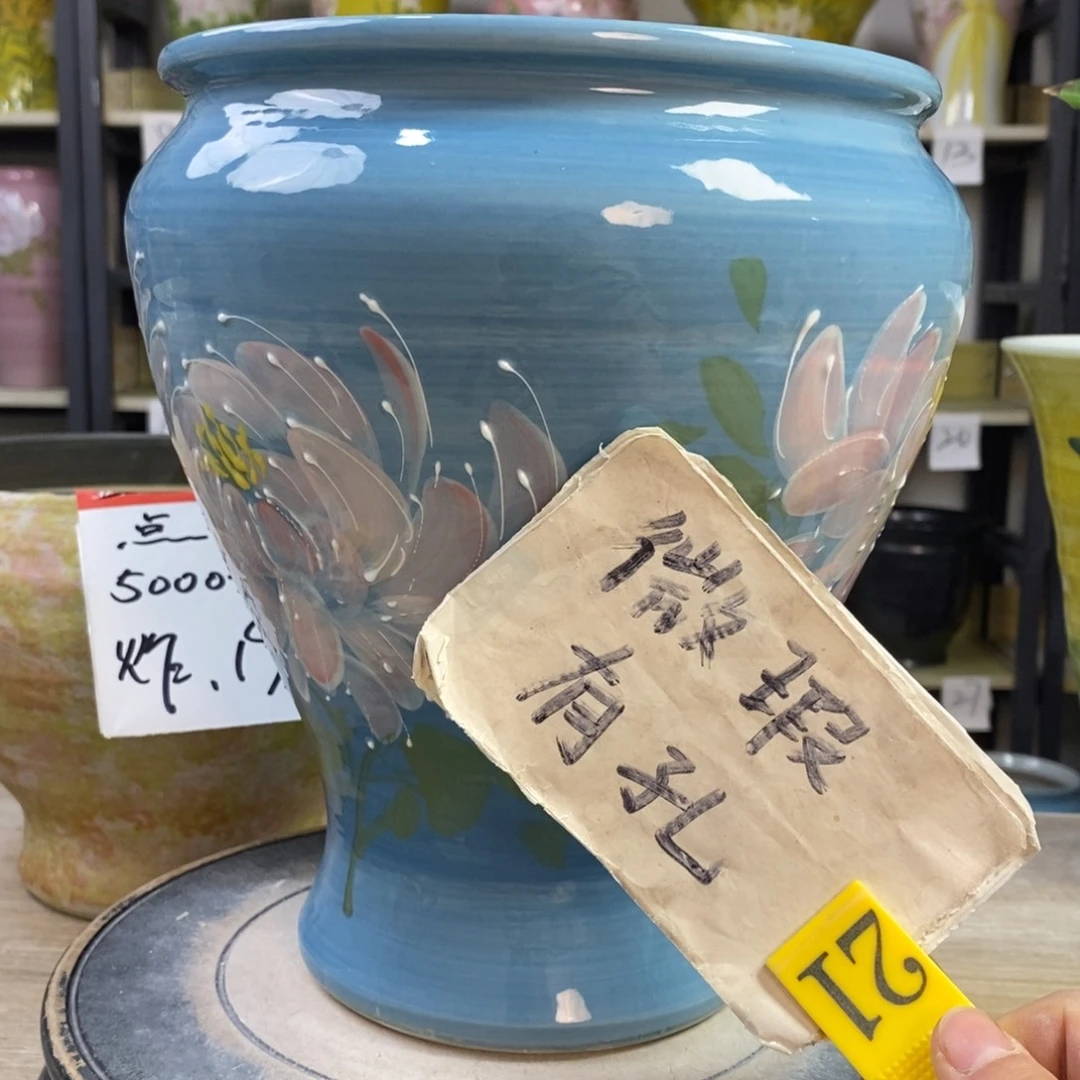 景德镇手工手绘陶瓷花盆