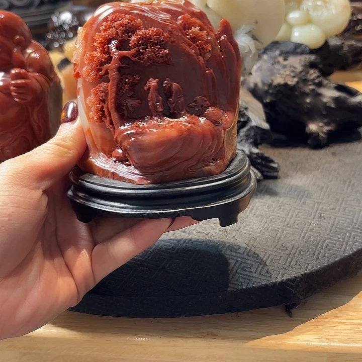 寿山石富贵山居图