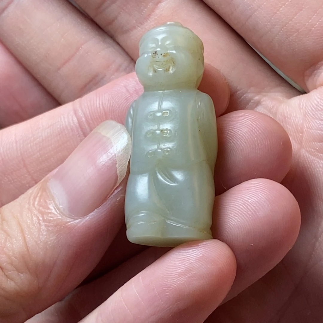 和田玉未镶嵌挂件8*兵