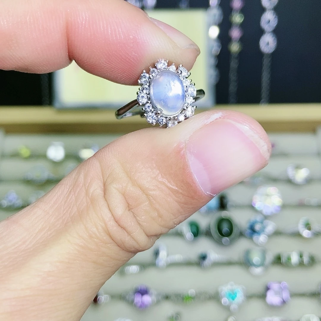 【闪购商品】未镶嵌戒指月光石