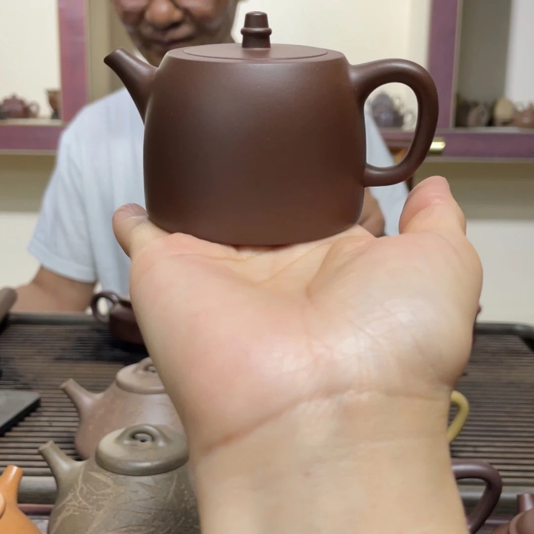 茶壶紫砂紫泥汉铎100CC