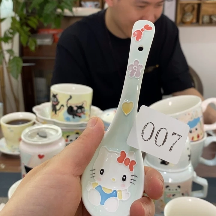 瓷片景德镇釉下彩手绘
