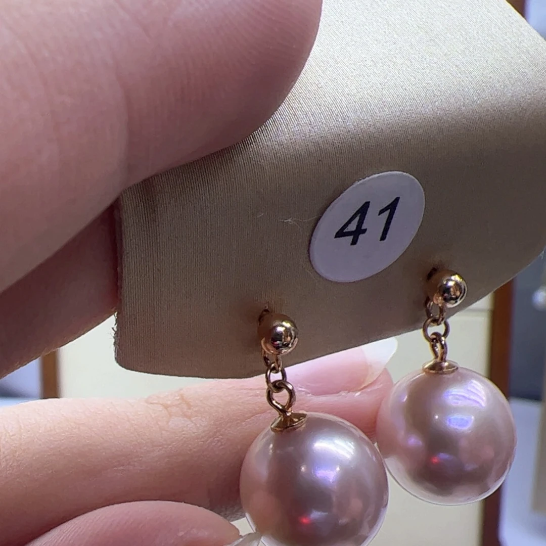 淡水珍珠耳饰银S925镶嵌
