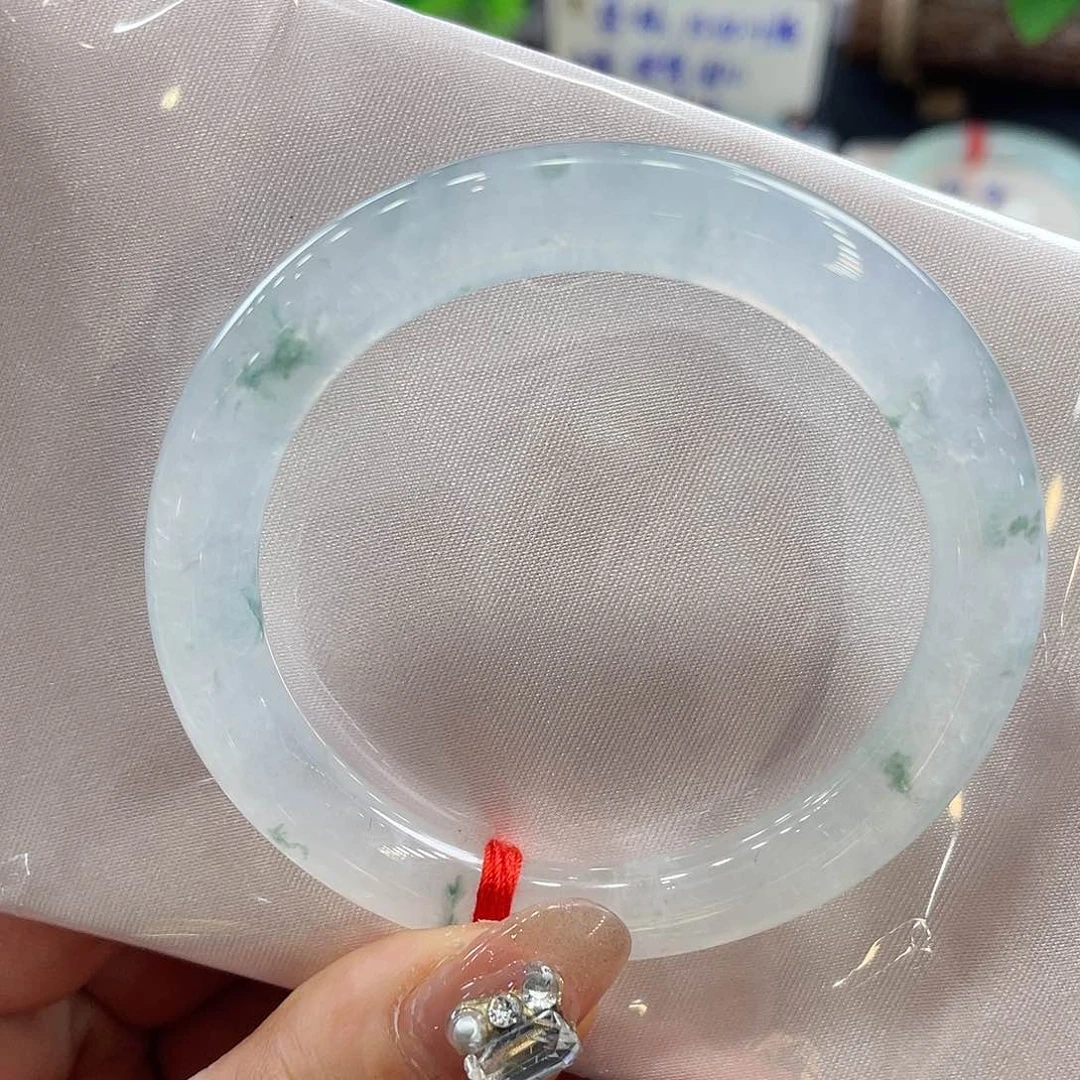 未镶嵌手镯翡翠62号 50.6圈 条形特殊大美女