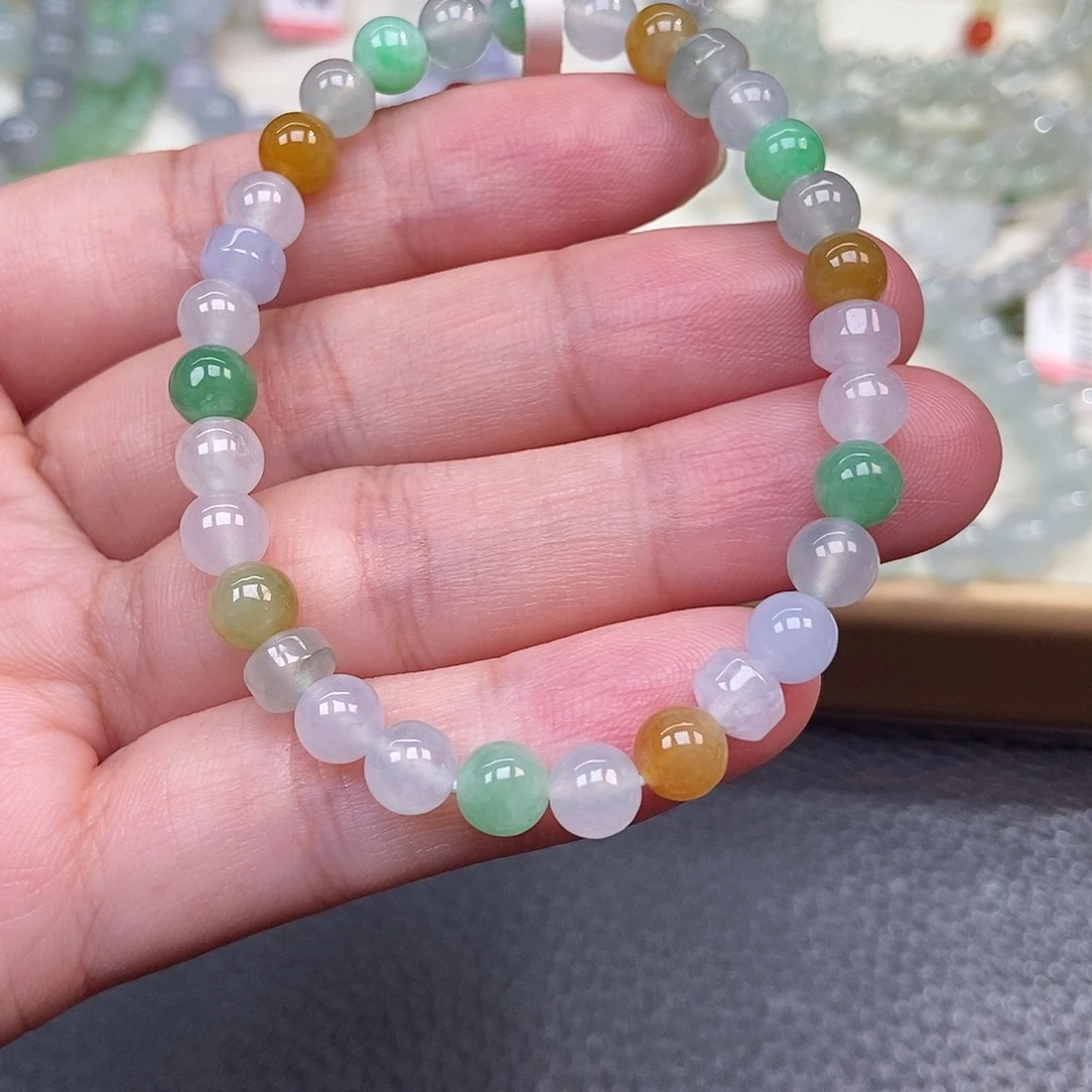 翡翠未镶嵌手链卡6