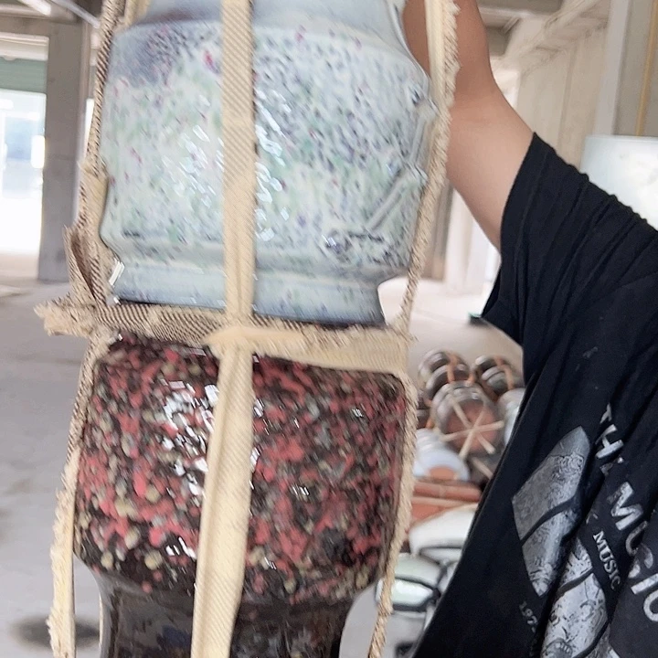 紫砂花盆高27口16