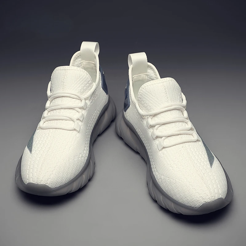 Louis Fordea/路易弗狄休闲鞋男士透气网系带透气男士跑步小白鞋