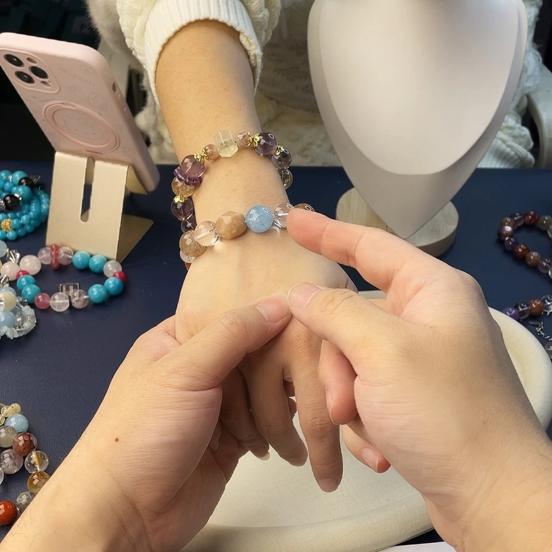 水晶银S925镶嵌手链