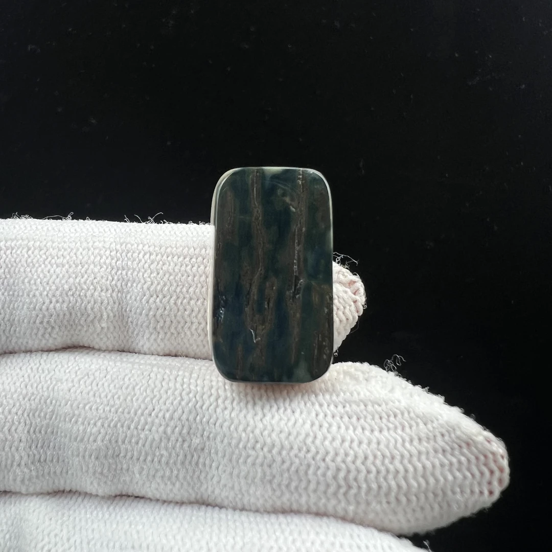 A3513天然猛犸牙 蓝皮一字三通 13.2*23.5*11.9mm支持鉴定 假一罚