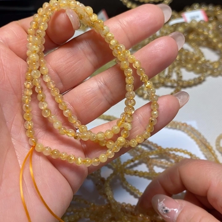 发晶手链未镶嵌天然钛晶手链