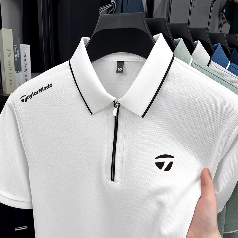 TaylorMade泰勒梅高尔夫运动男士夏季golf短袖简约宽松翻领polo衫