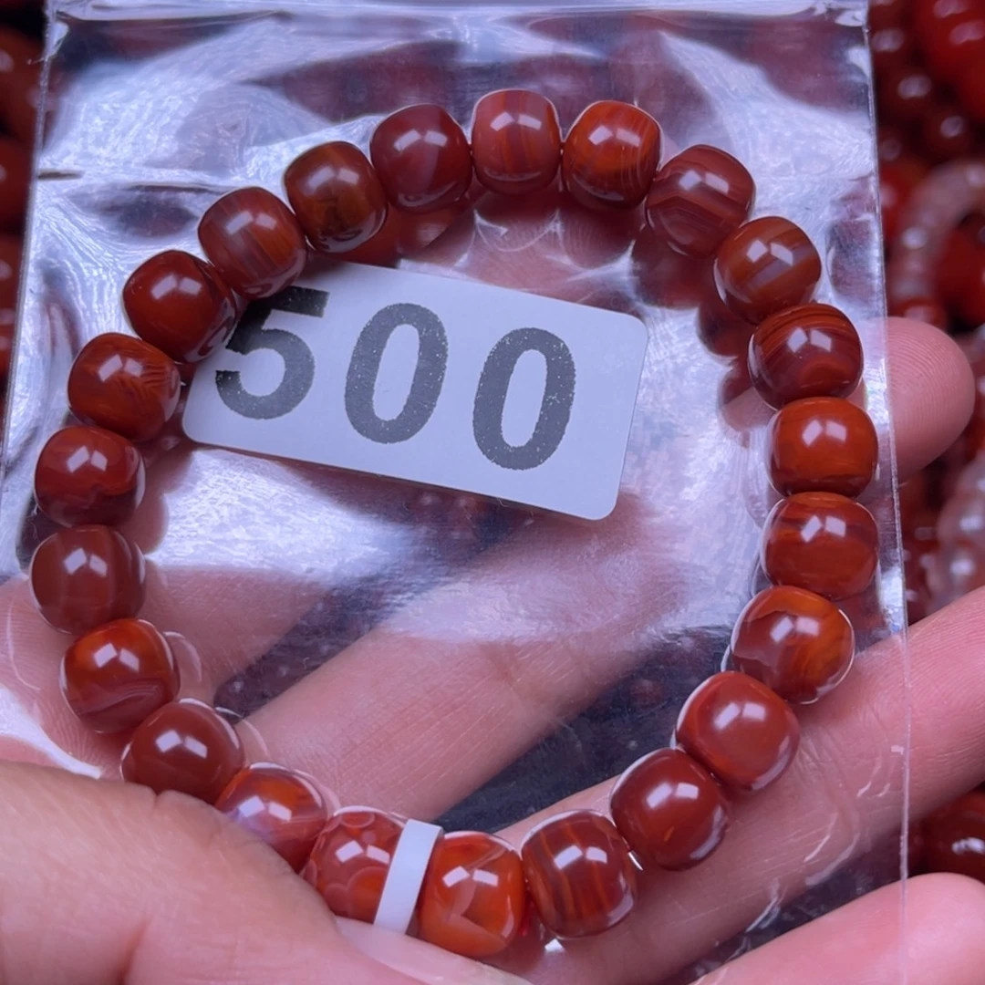 风***扯南红玛瑙未镶嵌手链