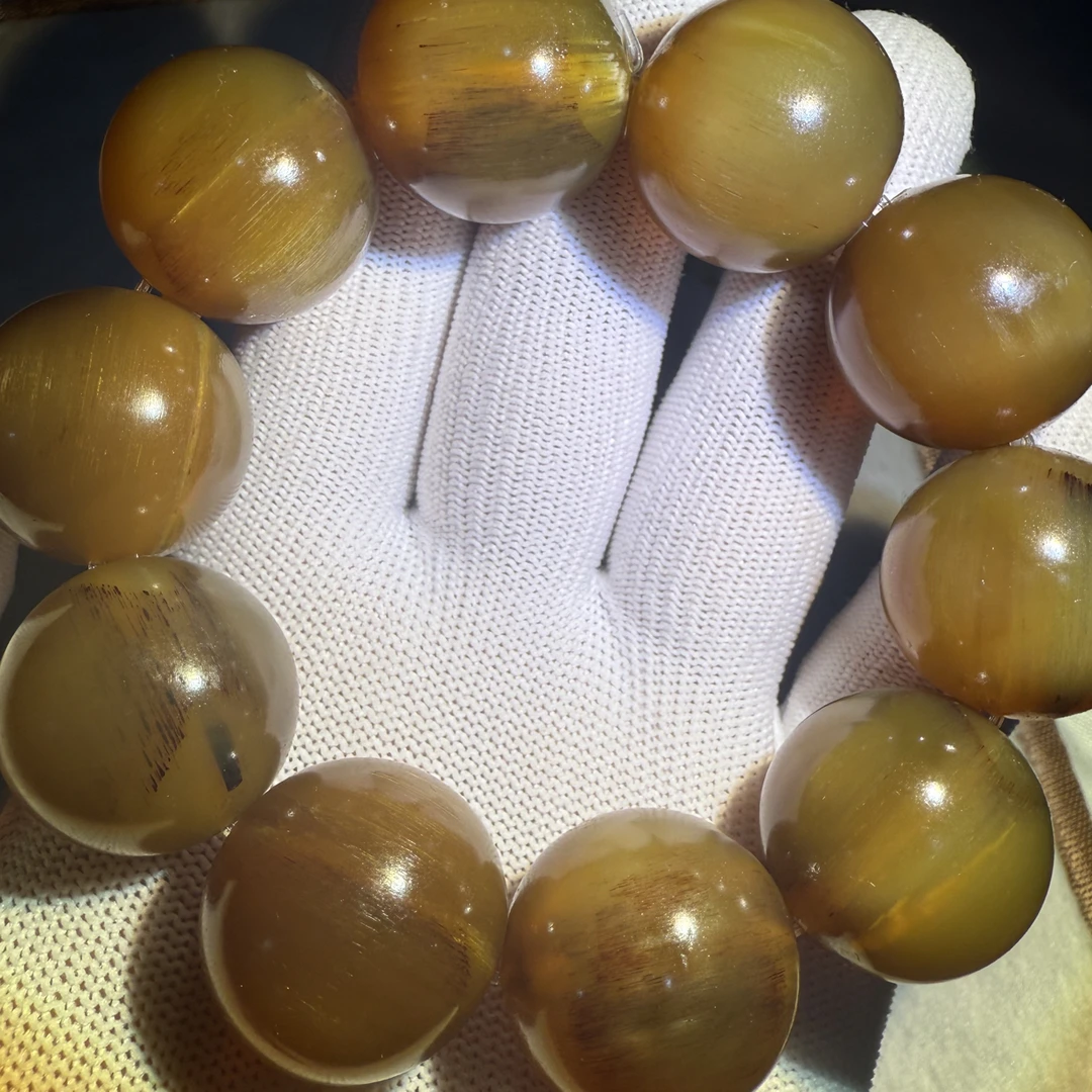 非金属木质手链 藏绵羊角2.5尺寸超大尺寸血丝款