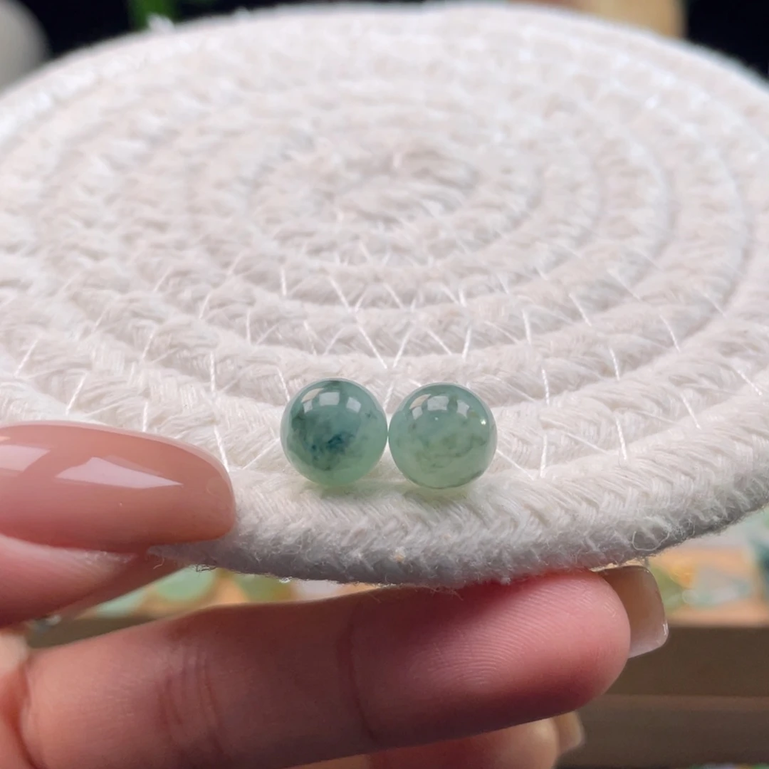 未镶嵌定制翡翠天然缅甸翡翠a货一对8+