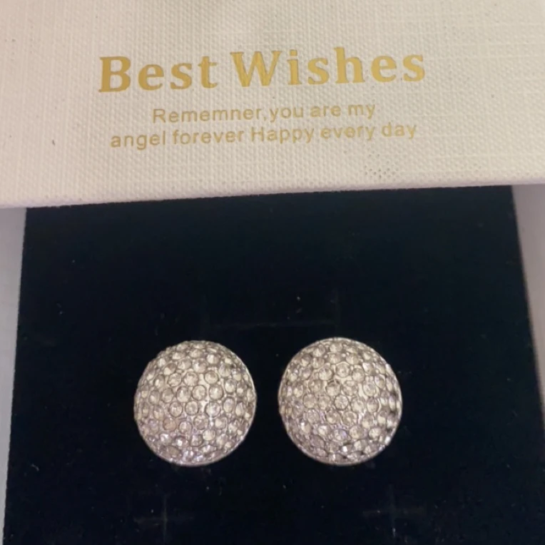 合金琉璃耳饰 vintage法式复古半球造型乳堆叠925银针217