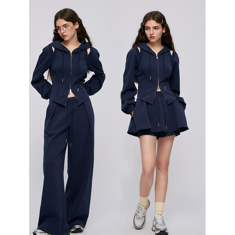 【希悦专属】「PINPINPLUS」chic运动风连帽卫衣套装 8C70731KP