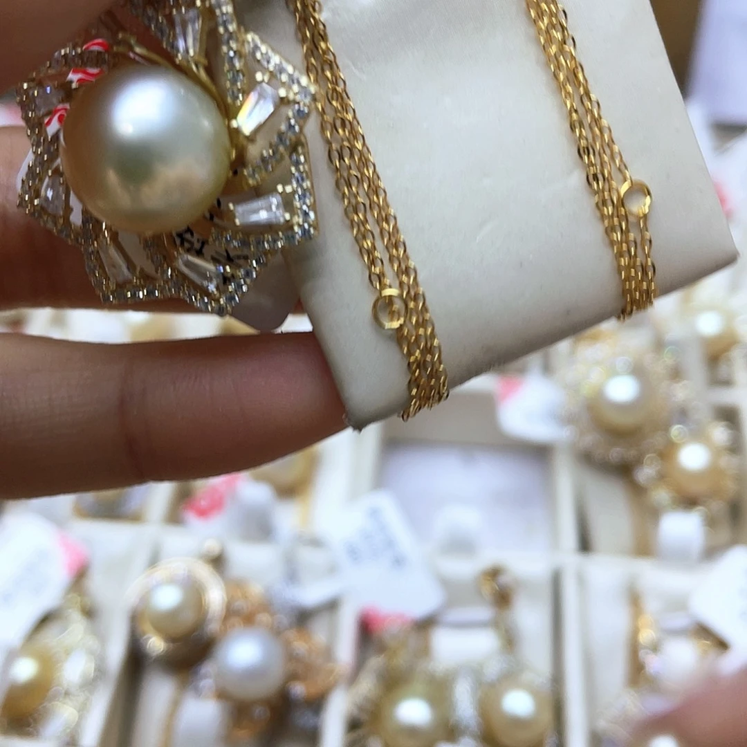 海水珍珠颈饰银S925镶嵌