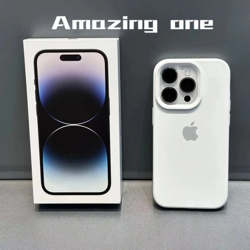 纯白色适用苹果16promax手机壳iPhone15pro液态硅胶13/12保护套14