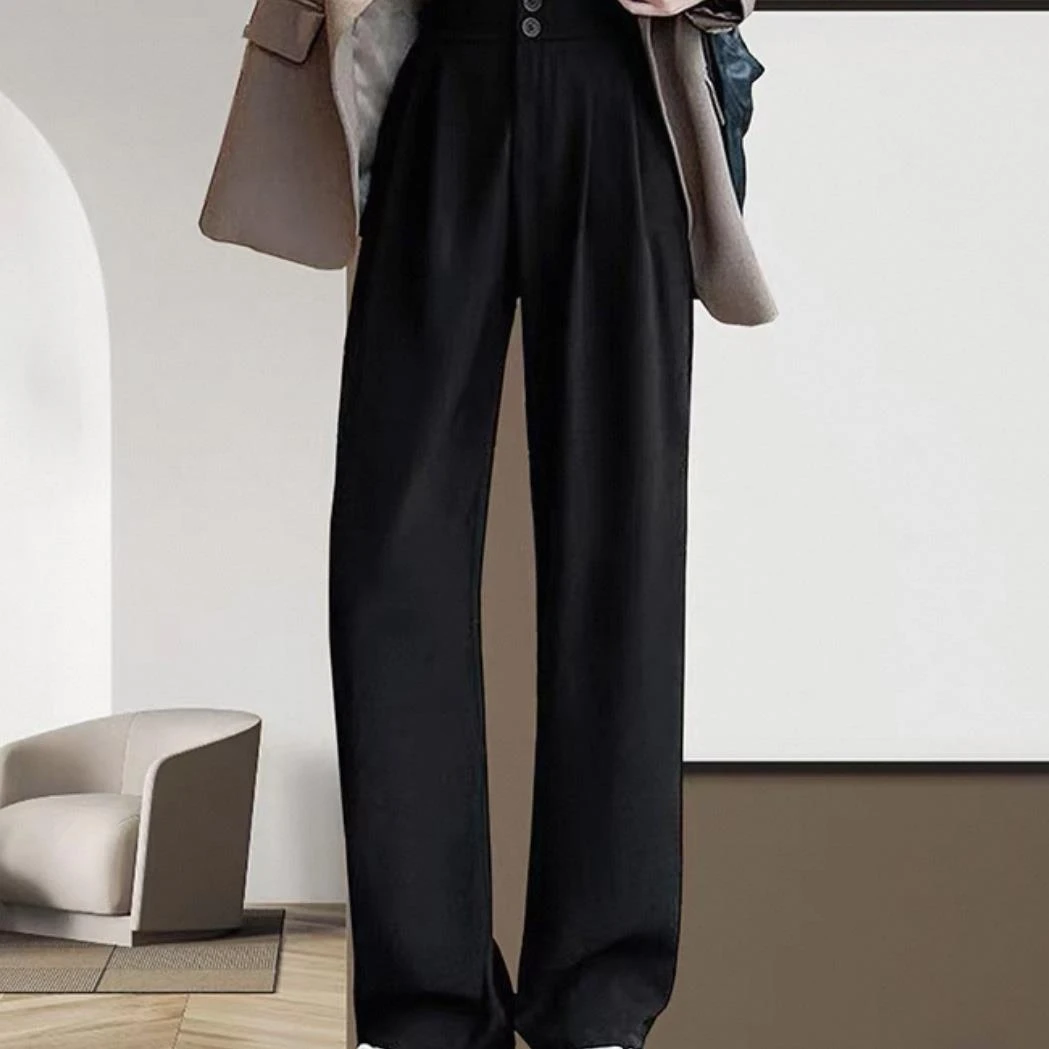 【裤子】宽松简约新款时尚高档裤子时装女装服装8575[SDN]Q
