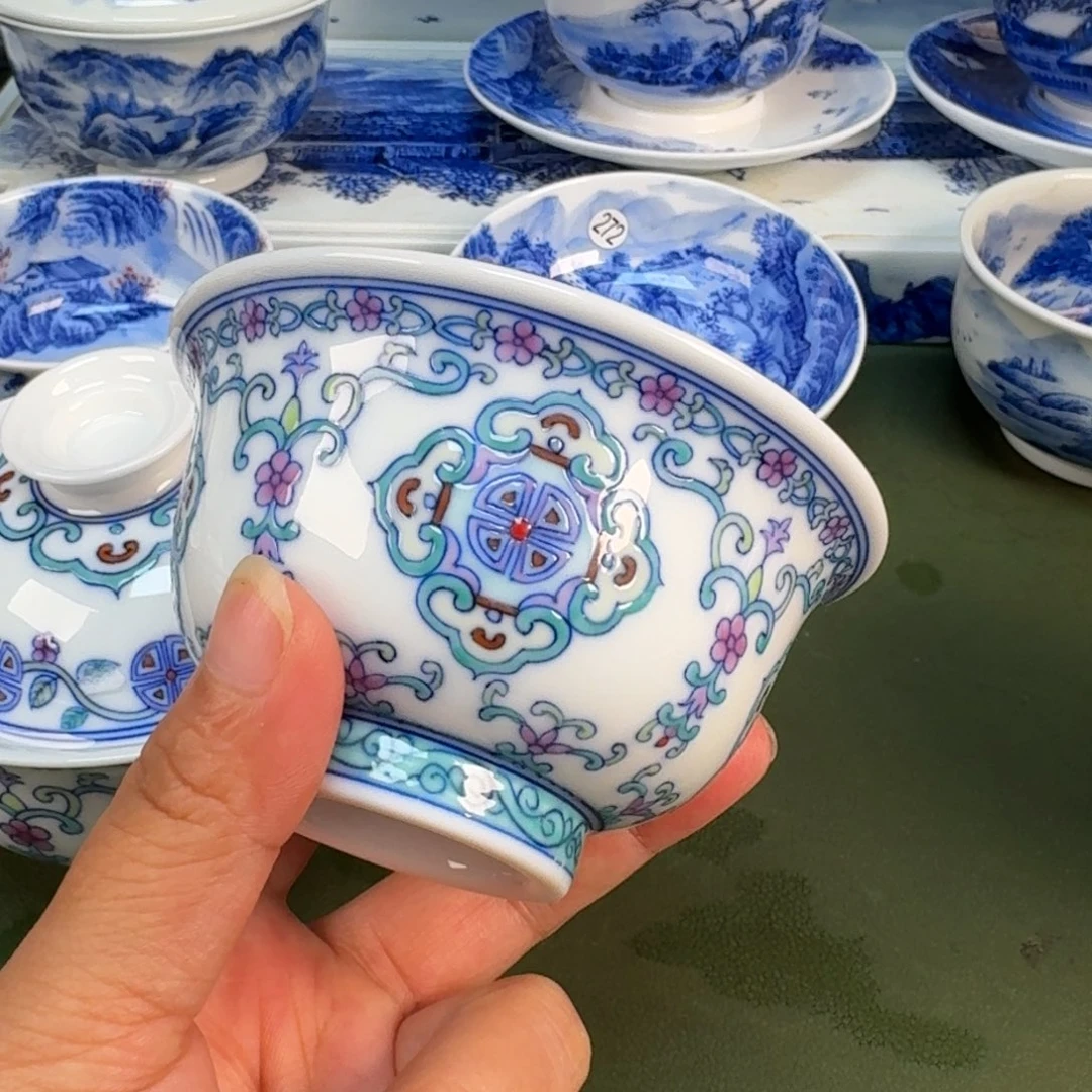 景德镇纯手绘茶具圆圆219