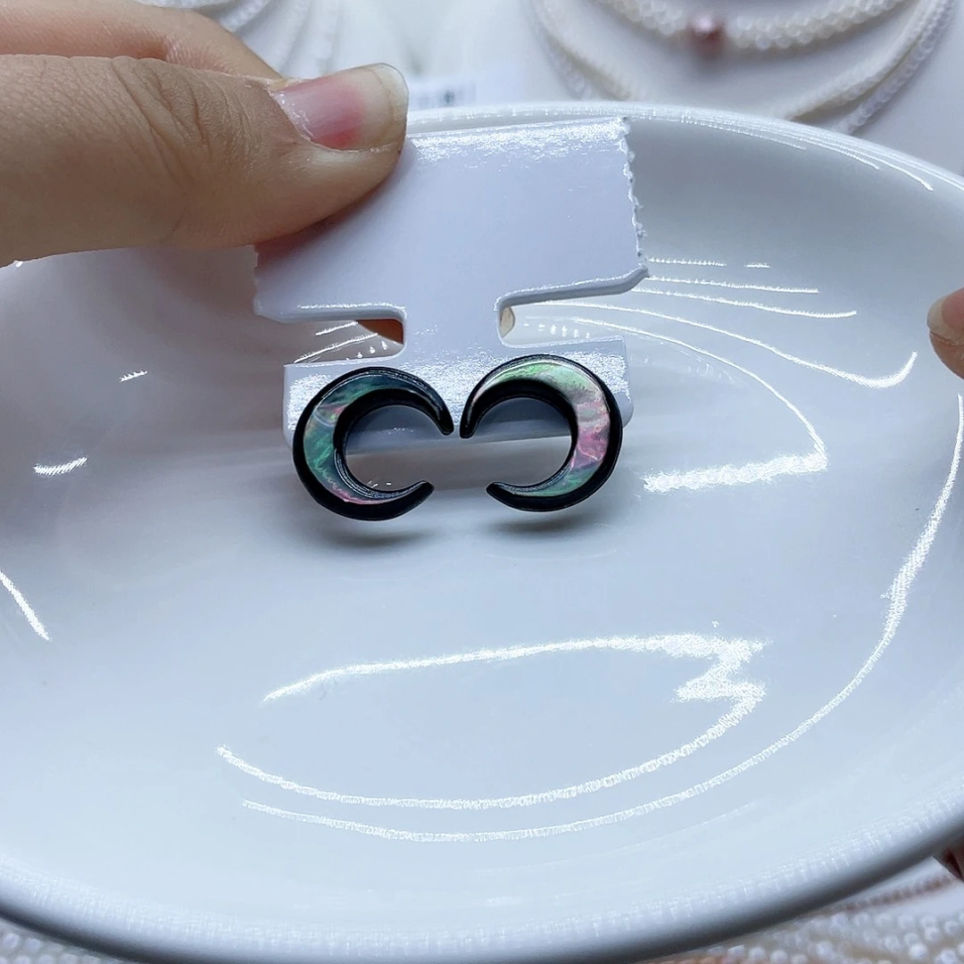 银S925镶嵌耳饰淡水珍珠