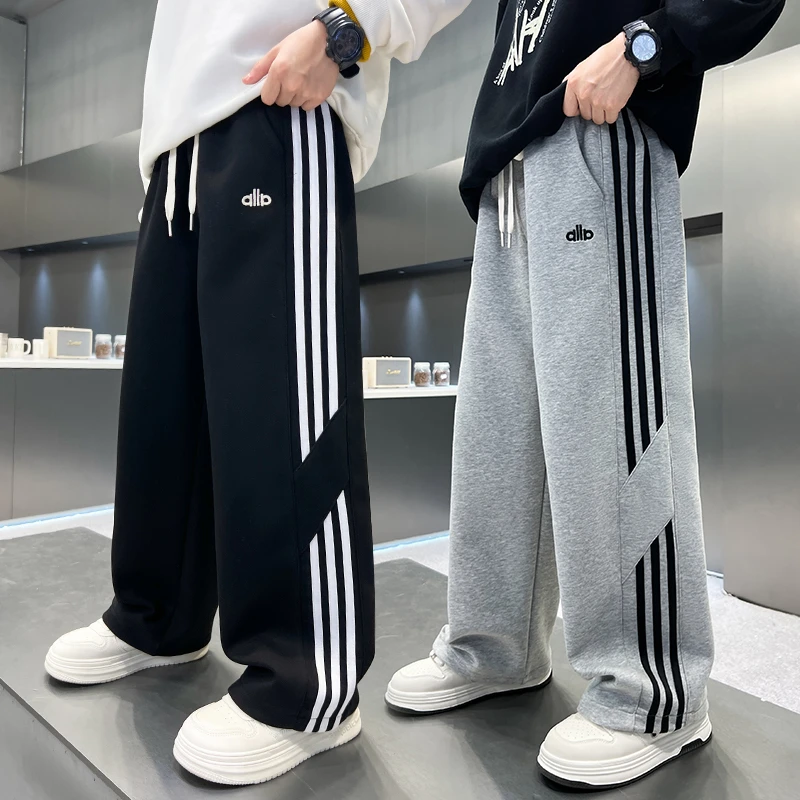 男童裤子春秋直筒卫裤宽松儿童秋装韩版休闲长裤中大童运动裤帅气