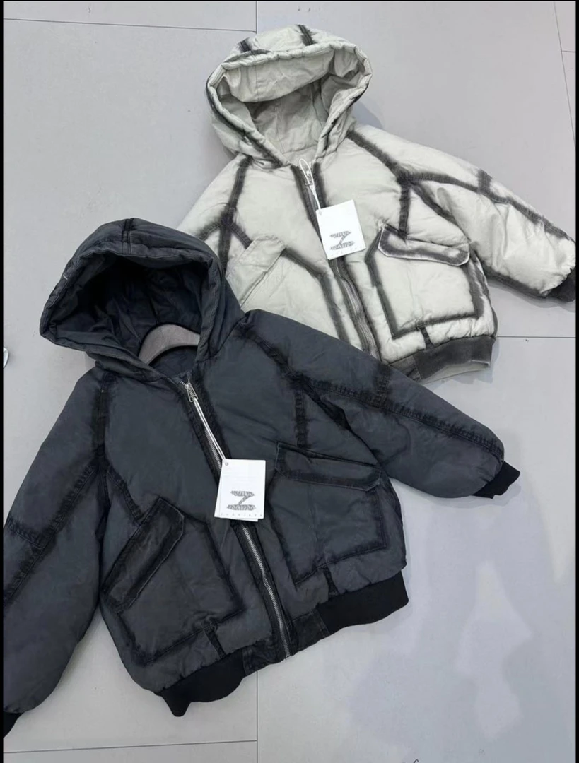 韩版晕染风工装棉服潮酷风加厚保暖棉衣