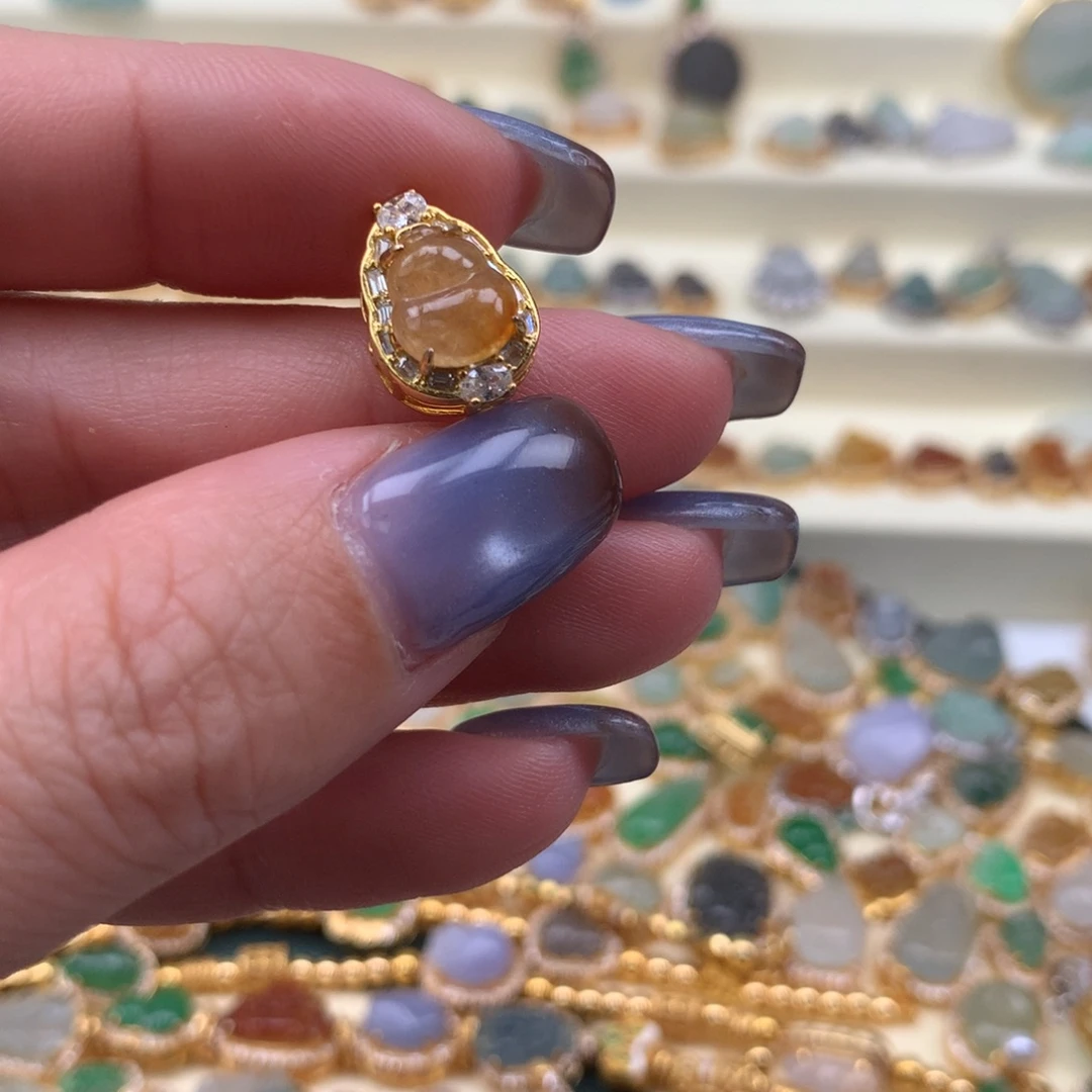 翡翠银S925镶嵌颈饰葫芦