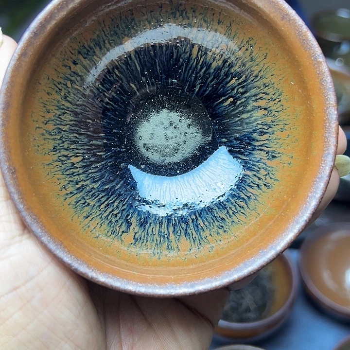 茶盏龙窑柴烧建盏小束口