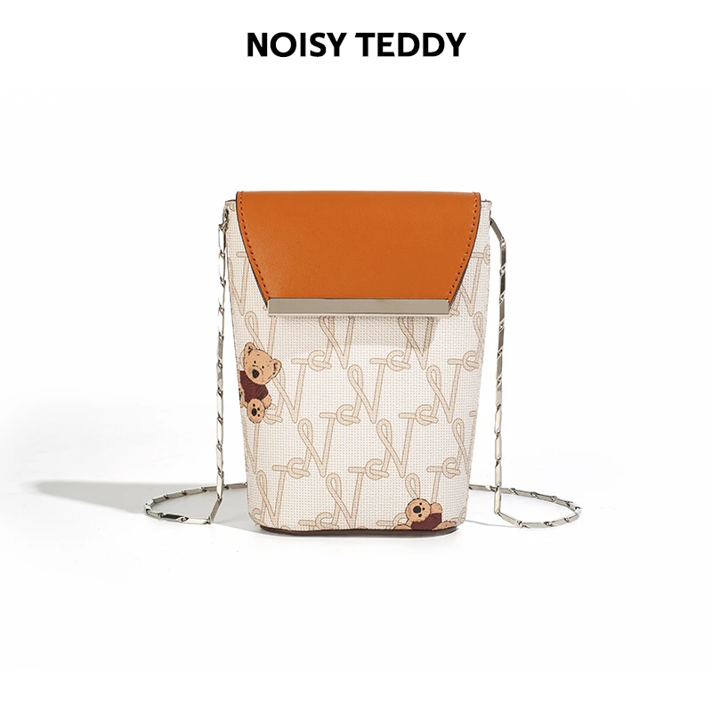 NOISY TEDDY2025新款嘻闹泰迪熊时尚休闲印花菜手机包