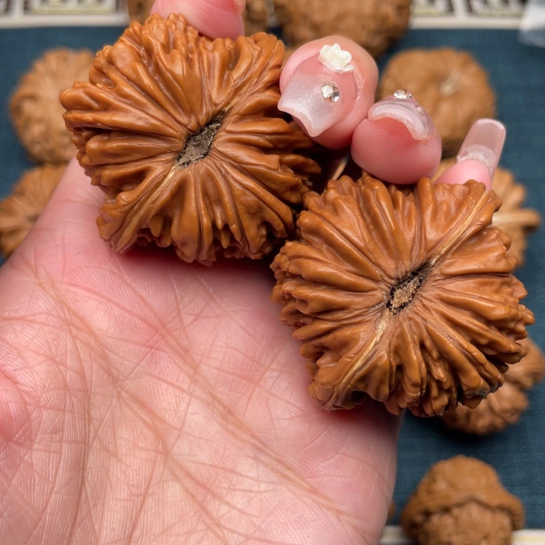 吊坠文玩核桃44菊花底楼。