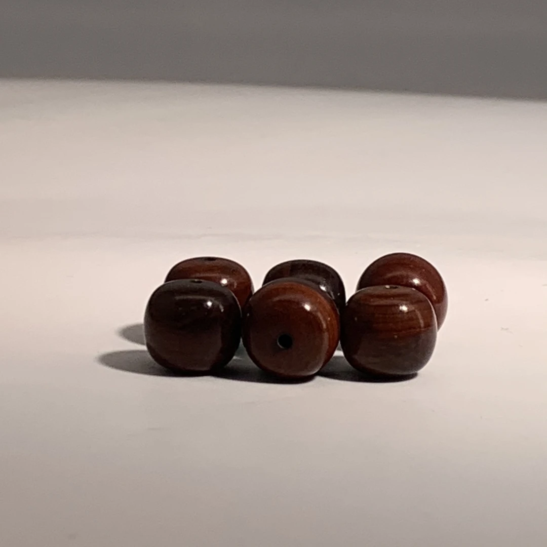 猛犸牙雕猪肝红单珠两颗一组12*11mm假一罚四X3107