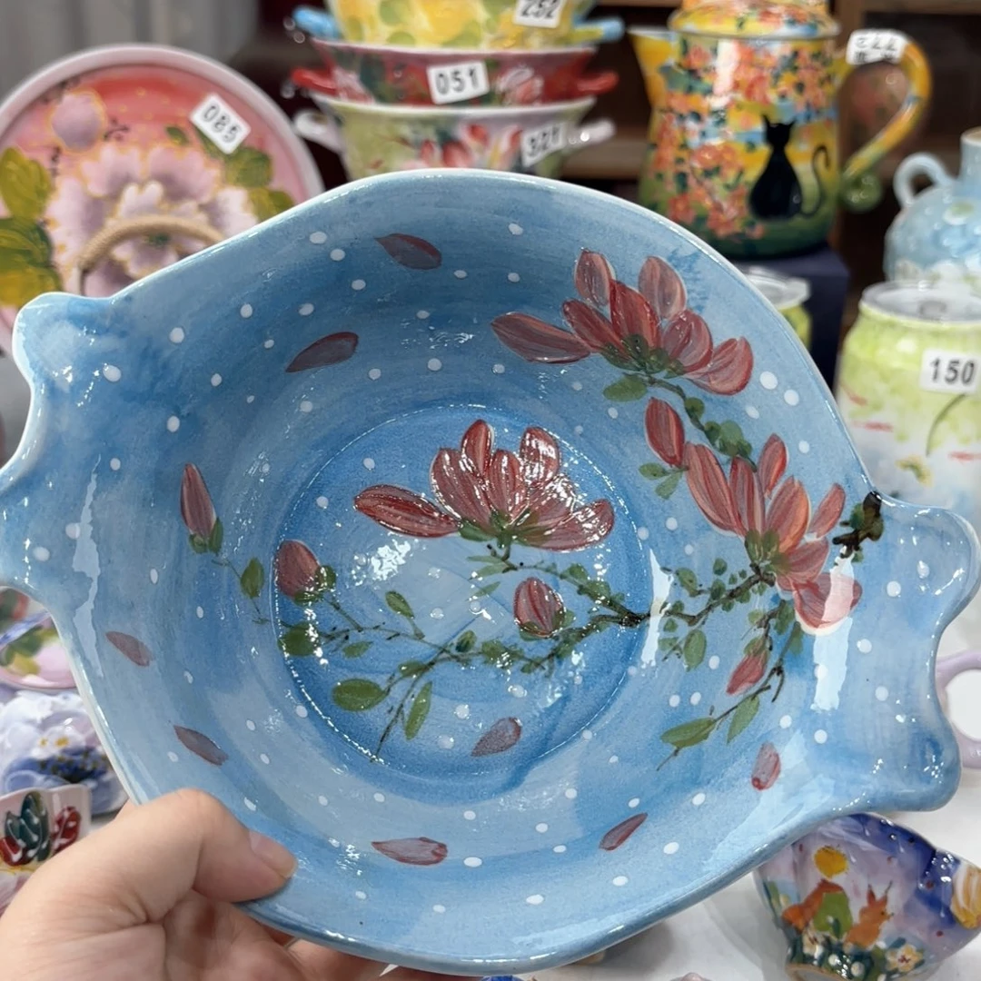 景德镇手绘高温釉下彩陶瓷茶具