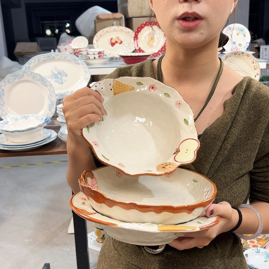 潮州陶瓷微瑕源头工厂3件套