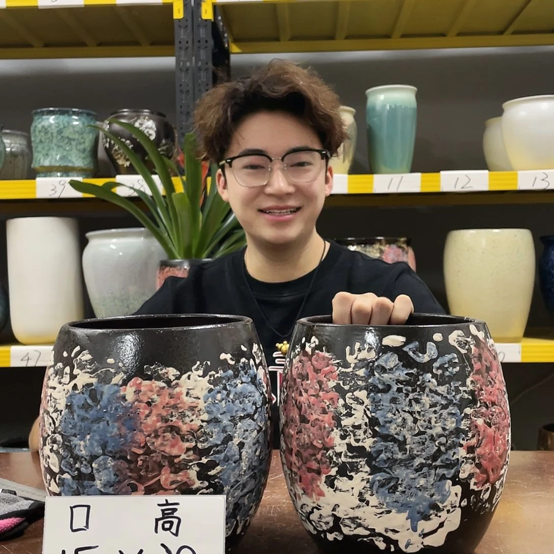 宜兴紫砂粗陶花盆