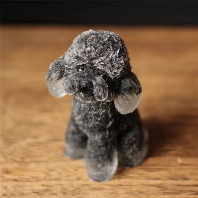 治愈系手工滴胶DIY水晶小狗泰迪萌宠车载桌面装饰礼物送闺蜜纪念