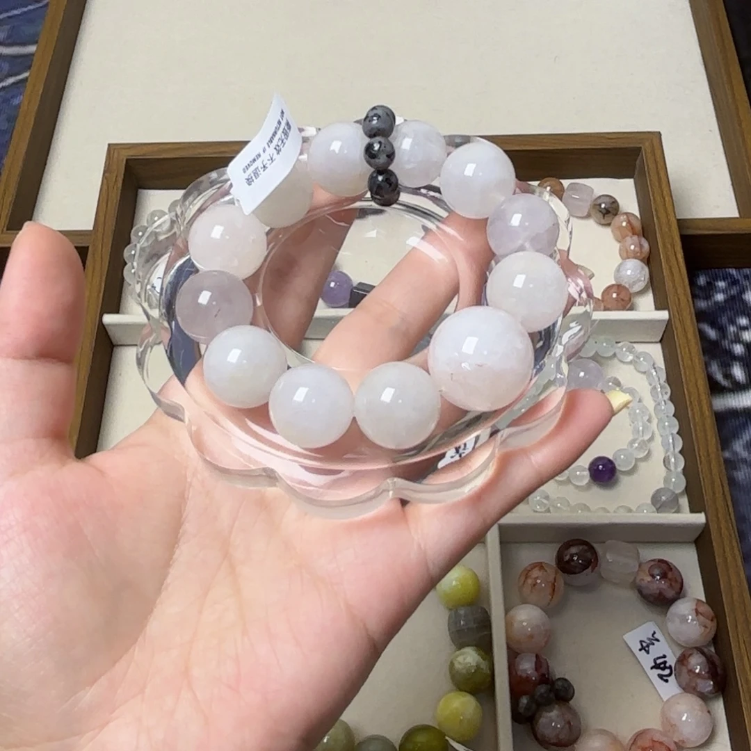 …***！未镶嵌手链水晶378号奶白浇花